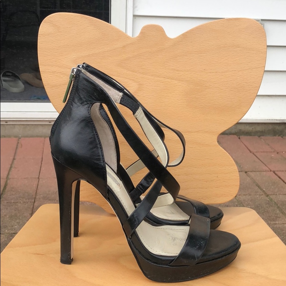 BCBGeneration black strap heels